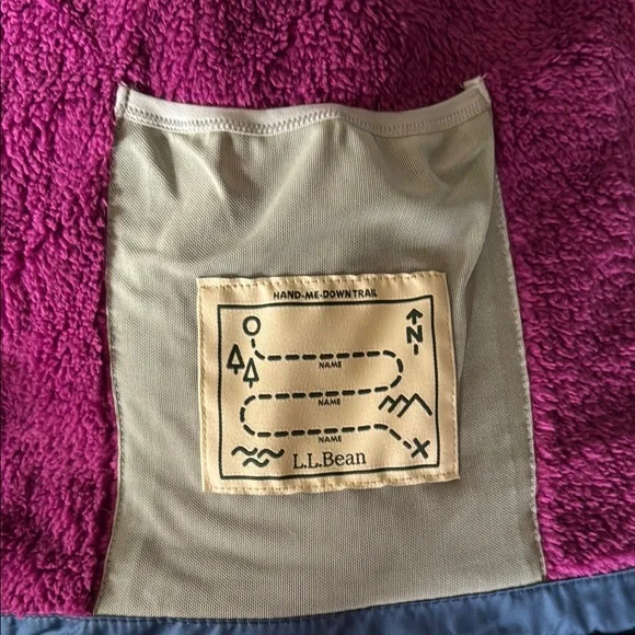 NWT L.L. Bean Fleece Lined Water Repellent DownTek Colorful Puffer Coat Jacket - Picture 6 of 10